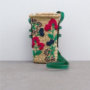 Zara Raffia Mini Crossbody Bag.